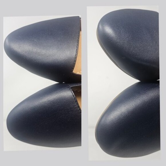 Lucky Brand Women's Archh Almond Toe Asymmetrical Ballet Flats Navy Size 9 - Picture 2 of 8